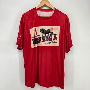 Sixth Man T-Shirt Mens XL Red Los Angeles Angels Big A Stadium FanDuel Graphic
